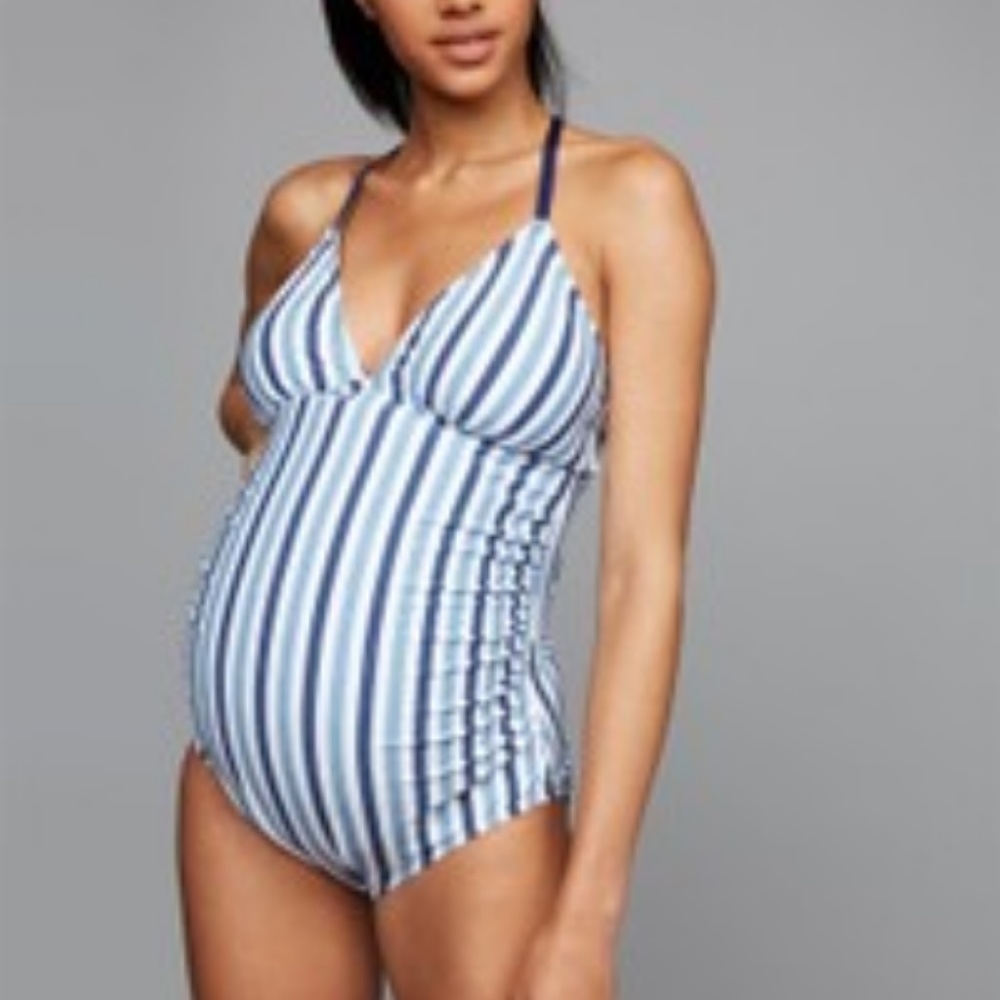 Splendid striped Maternity Swim A Pea in the pod